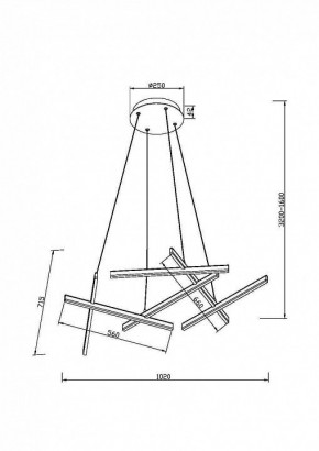 Подвесная люстра Maytoni Line MOD016PL-L80BK в Челябинске - chelyabinsk.mebel24.online | фото 4