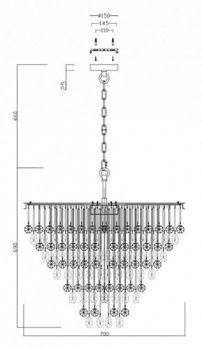 Подвесная люстра Maytoni Linn MOD091PL-09CH в Челябинске - chelyabinsk.mebel24.online | фото 3