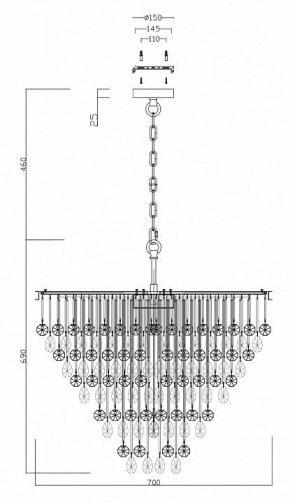 Подвесная люстра Maytoni Linn MOD091PL-09G в Челябинске - chelyabinsk.mebel24.online | фото 4
