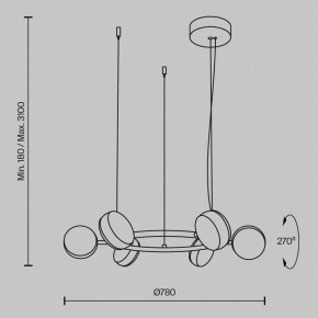 Подвесная люстра Maytoni Mind MOD299PL-L60BC3K в Челябинске - chelyabinsk.mebel24.online | фото 4