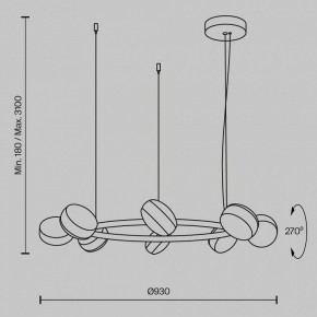 Подвесная люстра Maytoni Mind MOD299PL-L80BC3K в Челябинске - chelyabinsk.mebel24.online | фото 4