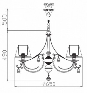 Подвесная люстра Maytoni Soffia RC093-PL-06-R в Челябинске - chelyabinsk.mebel24.online | фото 4