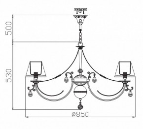 Подвесная люстра Maytoni Soffia RC093-PL-08-R в Челябинске - chelyabinsk.mebel24.online | фото 5