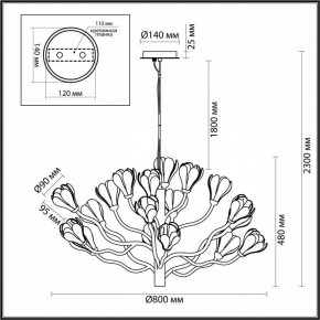 Подвесная люстра Odeon Light Gardi 5090/18 в Челябинске - chelyabinsk.mebel24.online | фото 6