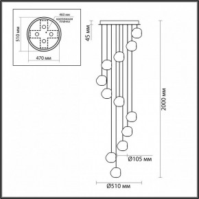 Подвесная люстра Odeon Light Jemstone 5084/60L в Челябинске - chelyabinsk.mebel24.online | фото 4