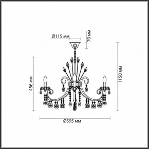 Подвесная люстра Odeon Light Versia 4977/6 в Челябинске - chelyabinsk.mebel24.online | фото 5