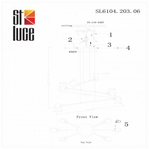 Подвесная люстра ST-Luce Montecelio SL6104.203.06 в Челябинске - chelyabinsk.mebel24.online | фото 4
