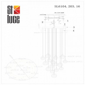 Подвесная люстра ST-Luce Montecelio SL6104.203.16 в Челябинске - chelyabinsk.mebel24.online | фото 3