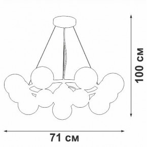 Подвесная люстра Vitaluce V48410 V48410-8/12S в Челябинске - chelyabinsk.mebel24.online | фото 3