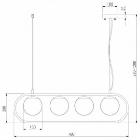 Подвесной светильник Eurosvet Ringo 50089/4 хром в Челябинске - chelyabinsk.mebel24.online | фото 3