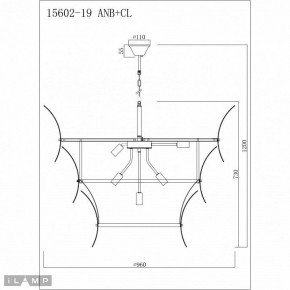 Подвесной светильник iLamp Gramercy 15602-19 ANB+CL в Челябинске - chelyabinsk.mebel24.online | фото 3