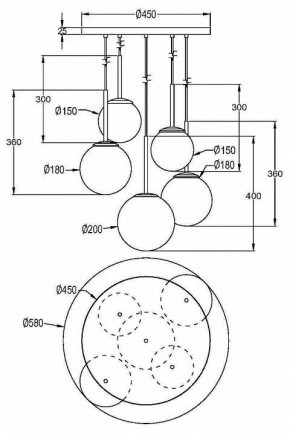 Подвесной светильник Maytoni Basic form MOD321PL-05G1 в Челябинске - chelyabinsk.mebel24.online | фото 4