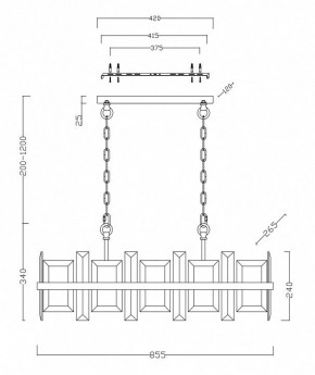 Подвесной светильник Maytoni Cerezo MOD201PL-08N в Челябинске - chelyabinsk.mebel24.online | фото 4