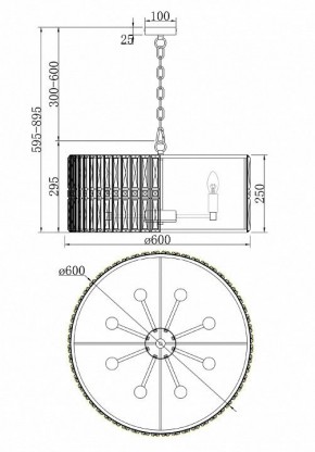 Подвесной светильник Maytoni Facet MOD094PL-08CH в Челябинске - chelyabinsk.mebel24.online | фото 3