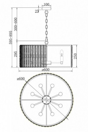 Подвесной светильник Maytoni Facet MOD094PL-08G в Челябинске - chelyabinsk.mebel24.online | фото 3