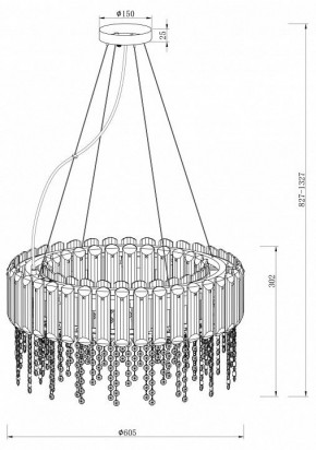 Подвесной светильник Maytoni Hail MOD097PL-08CH в Челябинске - chelyabinsk.mebel24.online | фото 4