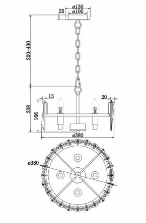 Подвесной светильник Maytoni Puntes MOD043PL-04CH в Челябинске - chelyabinsk.mebel24.online | фото 4