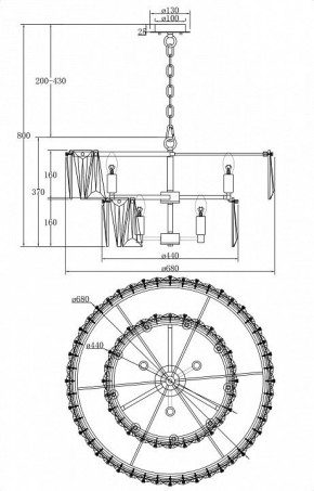 Подвесной светильник Maytoni Puntes MOD043PL-12CH в Челябинске - chelyabinsk.mebel24.online | фото 3