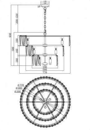 Подвесной светильник Maytoni Puntes MOD043PL-18CH в Челябинске - chelyabinsk.mebel24.online | фото 4