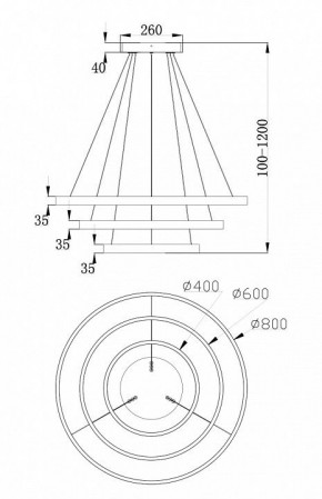 Подвесной светильник Maytoni Rim MOD058PL-L100W4K в Челябинске - chelyabinsk.mebel24.online | фото 6