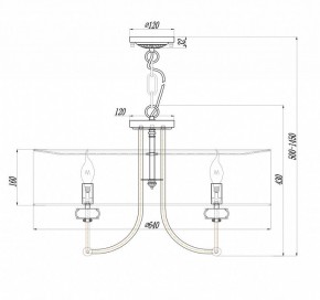 Подвесной светильник Maytoni Roma ARM006PL-08G в Челябинске - chelyabinsk.mebel24.online | фото 4