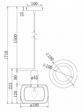 Подвесной светильник Maytoni Vision MOD411PL-01G в Челябинске - chelyabinsk.mebel24.online | фото 7