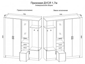 Прихожая Дуся 1.7 УНИ (Дуб Бунратти/Белый Бриллиант) в Челябинске - chelyabinsk.mebel24.online | фото 2