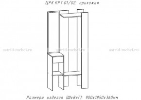 КРИТ-1 Прихожая (Делано светлый) в Челябинске - chelyabinsk.mebel24.online | фото 2