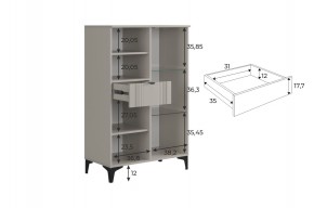 РИЧ Комод 2 со стеклом в Челябинске - chelyabinsk.mebel24.online | фото 3