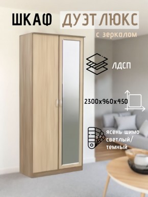 Шкаф 2-х створчатый Дуэт Люкс с зеркалом в Челябинске - chelyabinsk.mebel24.online | фото 4