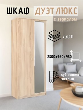 Шкаф 2-х створчатый Дуэт Люкс с зеркалом в Челябинске - chelyabinsk.mebel24.online | фото 7