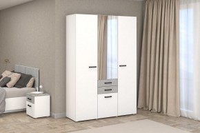 Шкаф Ева (Белый текстурный/Бетонный камень) в Челябинске - chelyabinsk.mebel24.online | фото