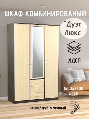 Шкаф комбинированный Дуэт Люкс с зеркалом в Челябинске - chelyabinsk.mebel24.online | фото 3