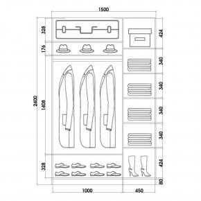 Шкаф-купе ХИТ 24-15-11 (620) в Челябинске - chelyabinsk.mebel24.online | фото 3