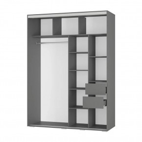 Шкаф-купе Крафт-6 1.6 м ШКК-06 (графит) в Челябинске - chelyabinsk.mebel24.online | фото 2