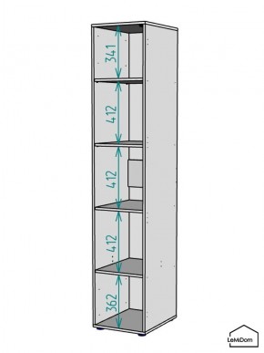 Шкаф Linnea MHR-1-2 2050х400х510 (Белый-М 11.1.1) в Челябинске - chelyabinsk.mebel24.online | фото 3
