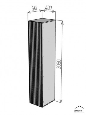Шкаф Linnea MHR-1-2 2050х400х510 (Белый-М 11.1.2) в Челябинске - chelyabinsk.mebel24.online | фото 2