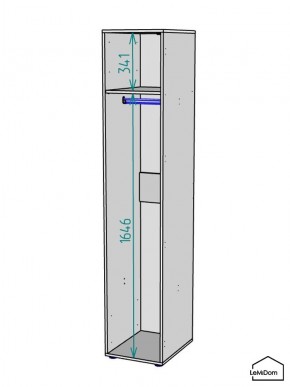 Шкаф Linnea MHR-1 2050х400х510 (Графит-М 11.1.25) в Челябинске - chelyabinsk.mebel24.online | фото 3