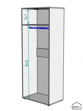 Шкаф Linnea MHR-2PO 2050х800х510 (Белый-М 11.1.1) в Челябинске - chelyabinsk.mebel24.online | фото 3