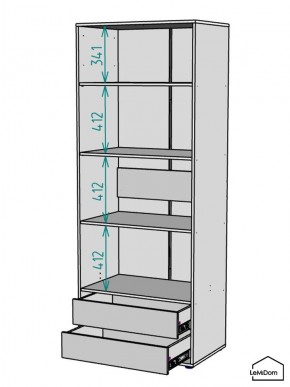 Шкаф Linnea MHR-2PO-4 2050х800х510 (Белый-М 11.1.2) в Челябинске - chelyabinsk.mebel24.online | фото 3