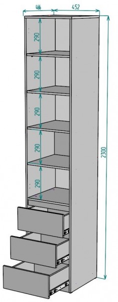 Шкаф Мальта H159 в Челябинске - chelyabinsk.mebel24.online | фото 2