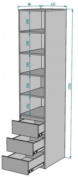 Шкаф Мальта H161 в Челябинске - chelyabinsk.mebel24.online | фото 2