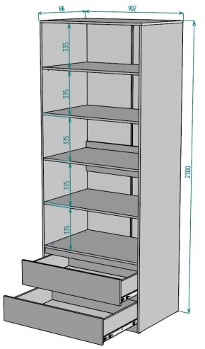 Шкаф Мальта H187 в Челябинске - chelyabinsk.mebel24.online | фото 2