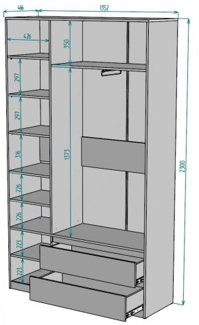 Шкаф Мальта H212 в Челябинске - chelyabinsk.mebel24.online | фото 2