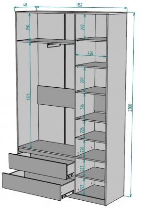 Шкаф Мальта H213 в Челябинске - chelyabinsk.mebel24.online | фото 2