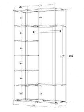 Шкаф Норден 1200 (Дуб Крафт белый) в Челябинске - chelyabinsk.mebel24.online | фото 3