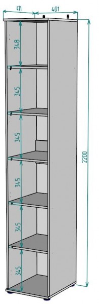 Шкаф Ольга H59 в Челябинске - chelyabinsk.mebel24.online | фото 2