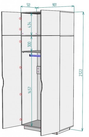 Шкаф "Аврора (H36)" в Челябинске - chelyabinsk.mebel24.online | фото 2