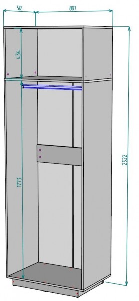 Шкаф "Аврора (H37)" в Челябинске - chelyabinsk.mebel24.online | фото 2