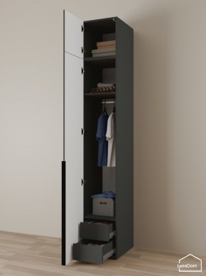 Шкаф с антресолью Linnea MHR-1A-3 2450х400х510 (Графит-М 11.1.25) в Челябинске - chelyabinsk.mebel24.online | фото 5